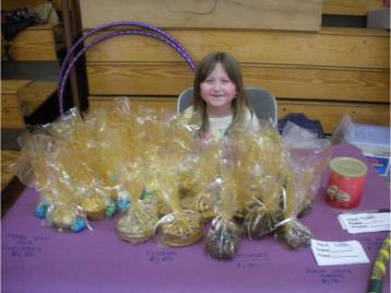 Bake sale table with treats